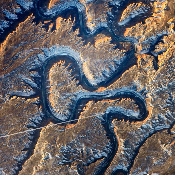 Aerial View of Bowknot Bend Utah